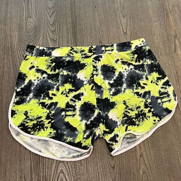 AQ Sport Pants - NWOT AQ Sport Yellow Black Tie Dye Athletic Gym Shorts Size 3X